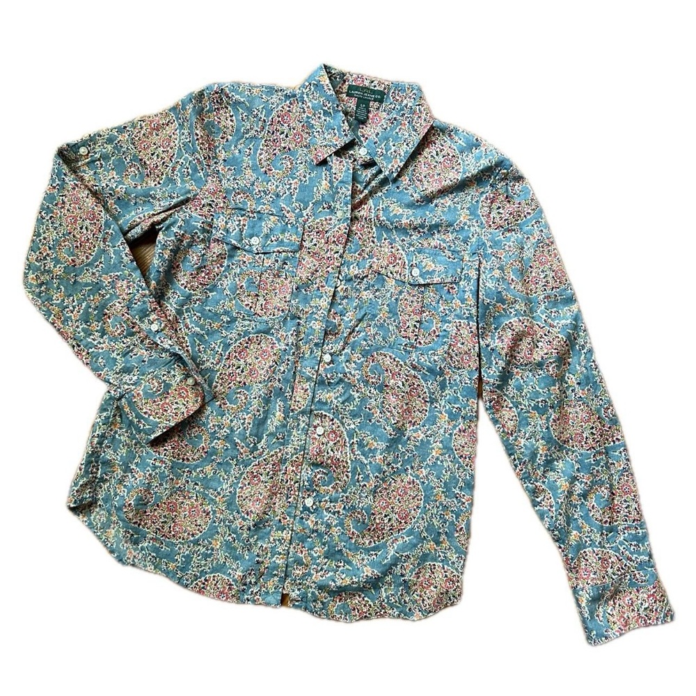 Lauren Ralph Lauren Paisley Western Button Down
